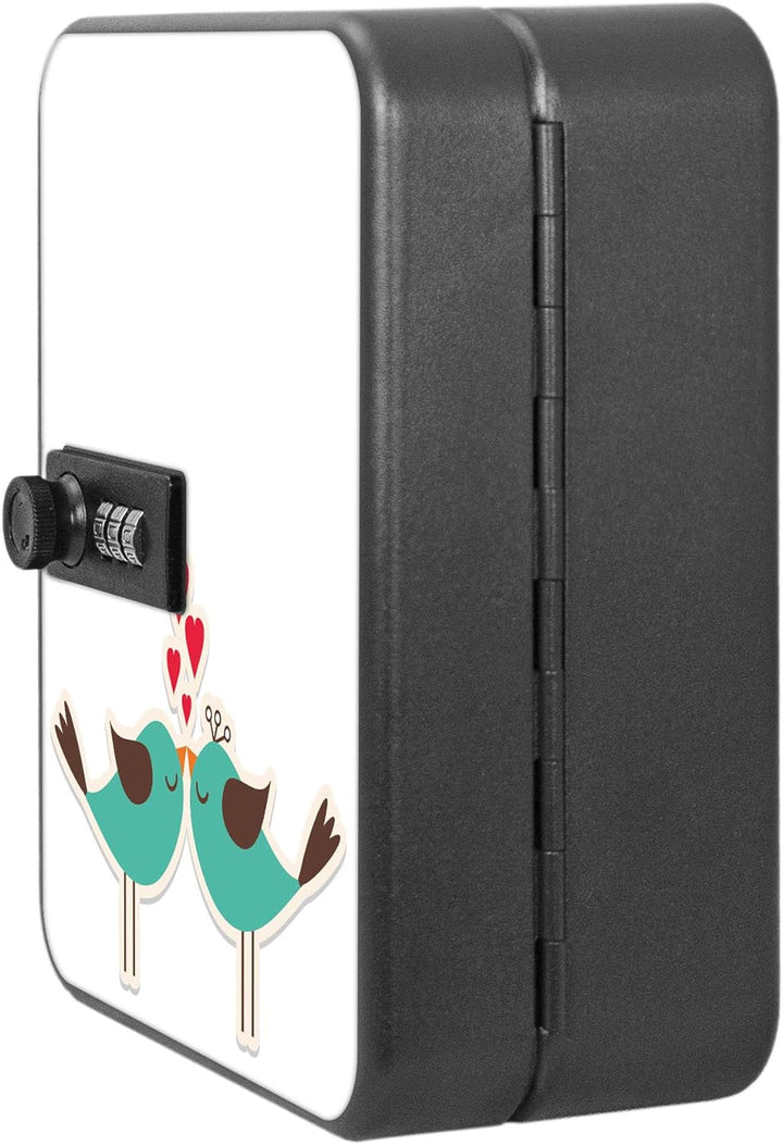 banjado® Burg-Wächter® abschliessbarer Schlüsselkasten mit Motiv Küsschen für 20 Schlüssel - Schlüss