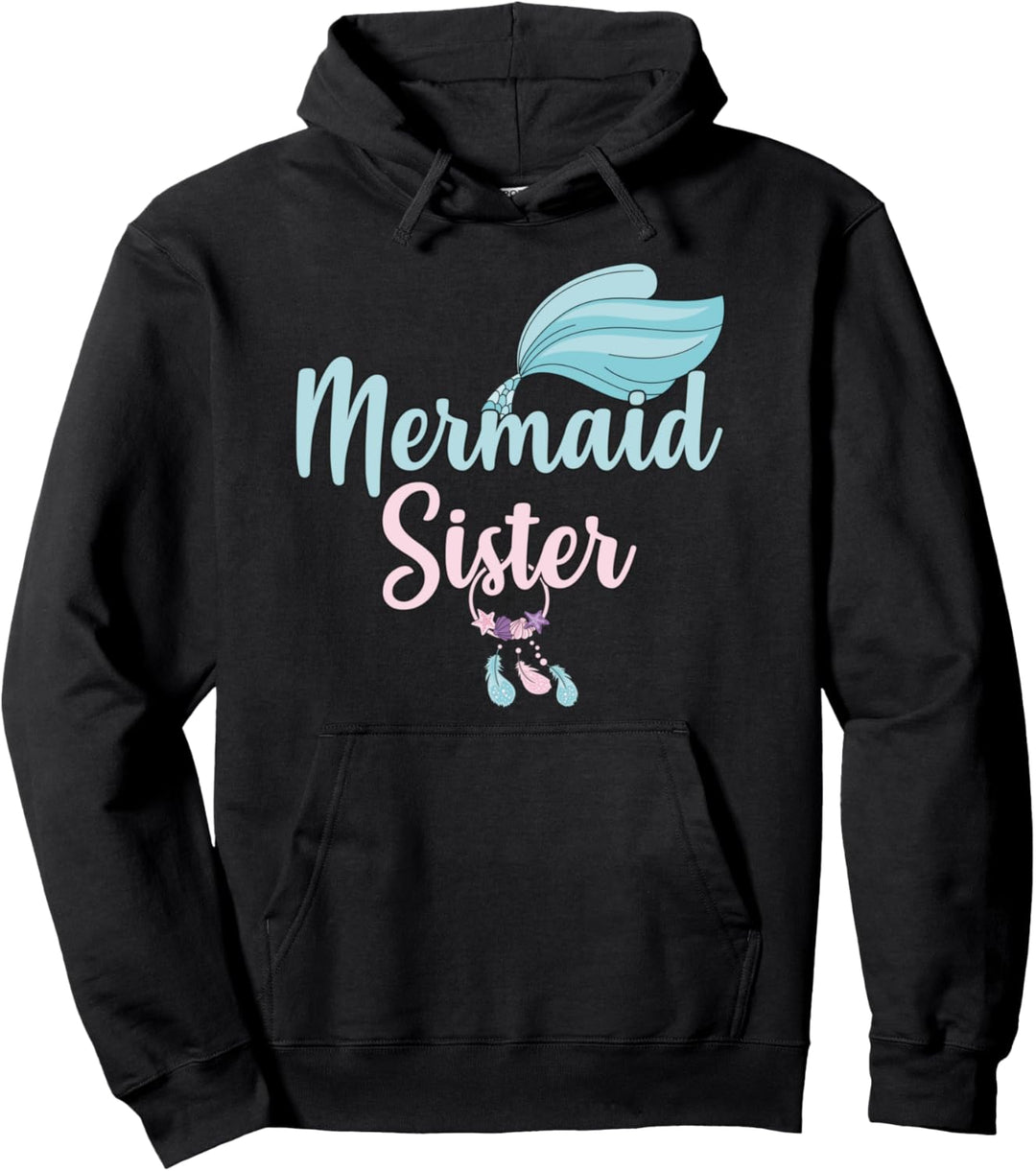 Lustige Meerjungfrau-Schwester-Party Pullover Hoodie