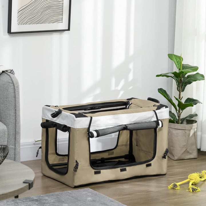 PawHut 2 in 1 Hundewagen Hundebuggy klappbar für Hunde & Katzen bis 10 kg Katzenbuggy mit Kissen Net