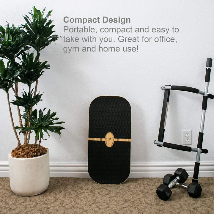 Blue Planet Balance Surfer 7-in-1 Bamboo Wooden Balance Board Trainer für Büro, Gym &amp; Home | Ideal f