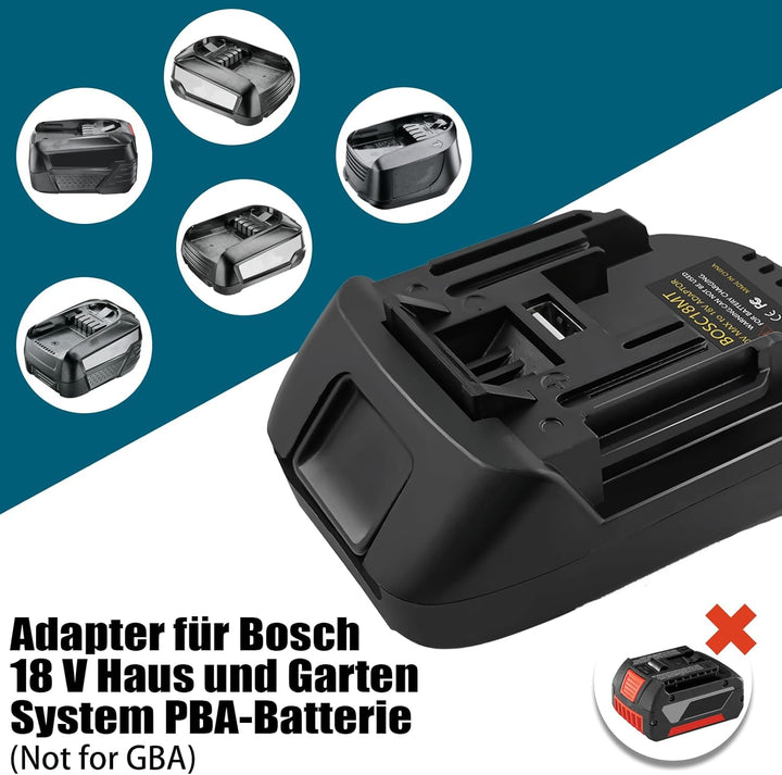 Adapter Konverter für Bosch PBA 18V Akku auf für Makita Elektrowerkzeug,BOSC18MT Batterieadapter für
