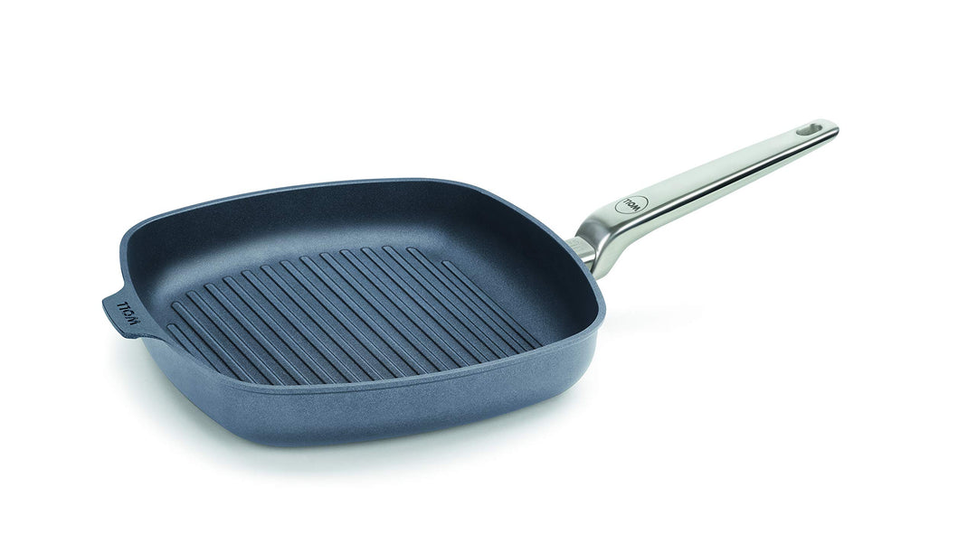 Woll Diamond Lite Pro, Guss-steakpfanne, 28 x 28 cm, viereckig, mit Rillen