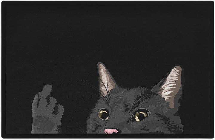 Trendation - Lustige Fussmatte Katze Geschenk Katzenbesitzerin Mittlerer Finger Freche Katze Frauen