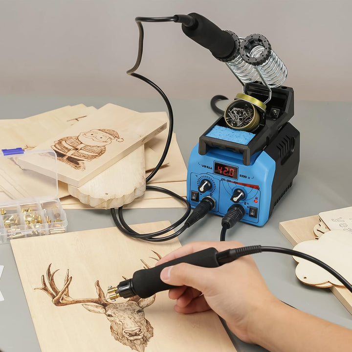 YIHUA 939D-II brandmalerei Brennschleife stift mit Holzbrennstift 2-IN-1 Holz Brennpeter mit 10 Holz