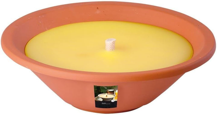 Flammschalen Lemon Citronella für draussen 4 Stück - Outdoor-Kerzen Terracotta - Für deinen Garten -