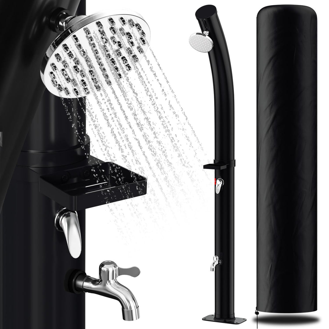 Solardusche 20L Bogen Solar Gartendusche warmes Wasser Bis Zu 60°C Ohne Stromanschluss Pooldusche Ca