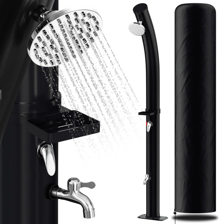 Solardusche 20L Bogen Solar Gartendusche warmes Wasser Bis Zu 60°C Ohne Stromanschluss Pooldusche Ca