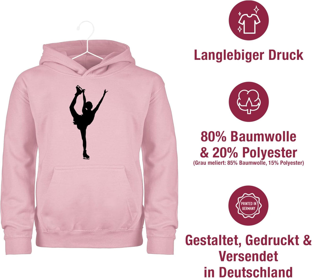 Shirtracer - Kinder Hoodie Jungen Mädchen - Sport Kleidung - Eiskunstläuferin Einzellaufen 152 1 Hel