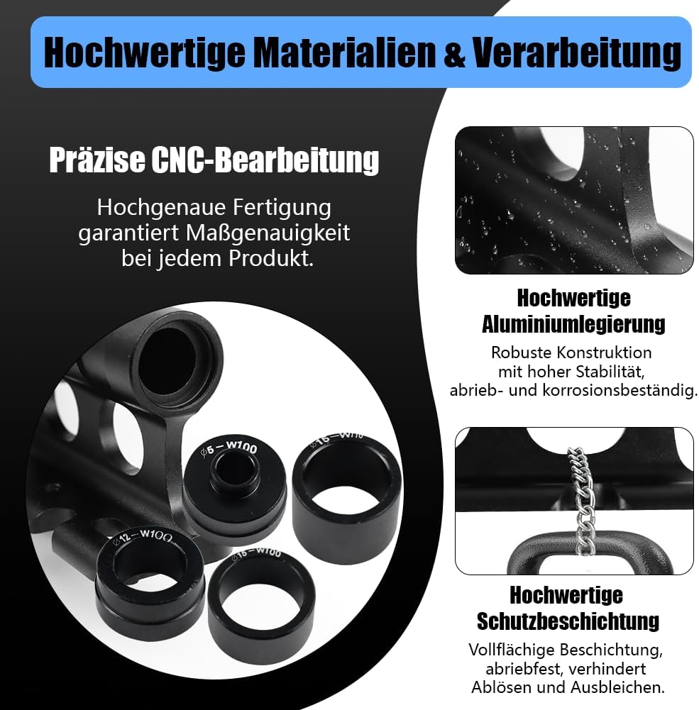 2 Stück Fahrrad Dachträger Gabelhalterung, Aluminiumlegierung Gabelhalterung Steckachse, Fahrrad Vor