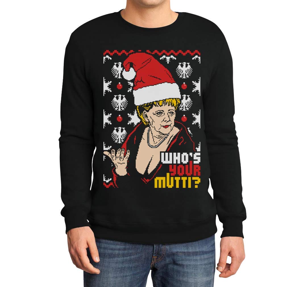 Pullover Herren Geiler Hässlicher Weihnachtspullover mit Angie - Who's Your Mutti? Sweatshirt