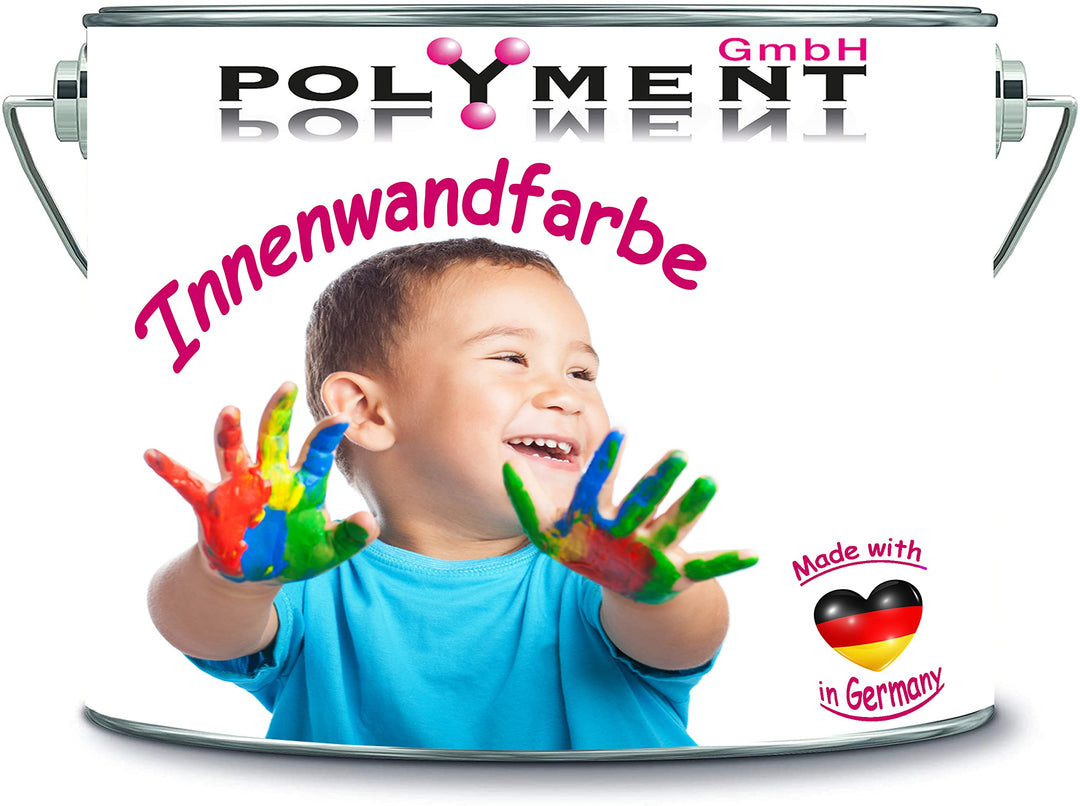 Polyment GmbH Innenwandfarbe Bunt hochdeckende Farbe lösemittelfrei 1x streichen ist deckend (5 l, D