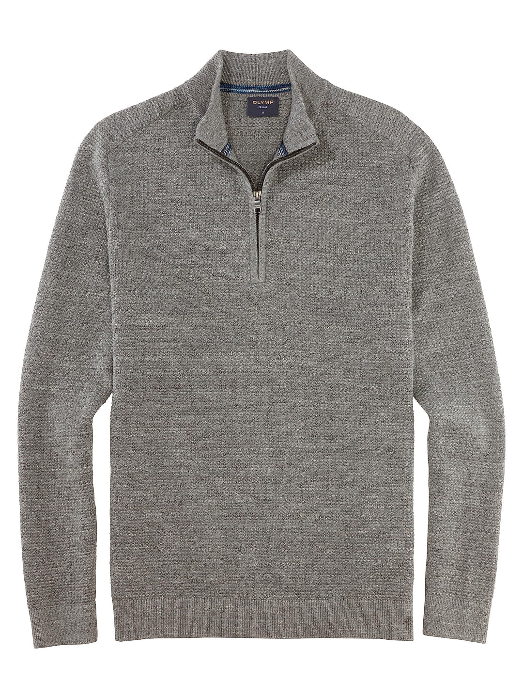 OLYMP Herren Strickpullover Casual Strick,Uni,Regular fit, Stein 64