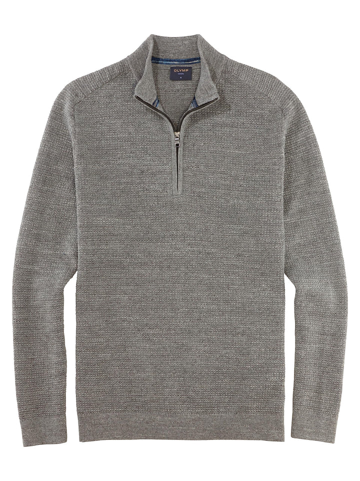 OLYMP Herren Strickpullover Casual Strick,Uni,Regular fit XL Stein 64, XL Stein 64