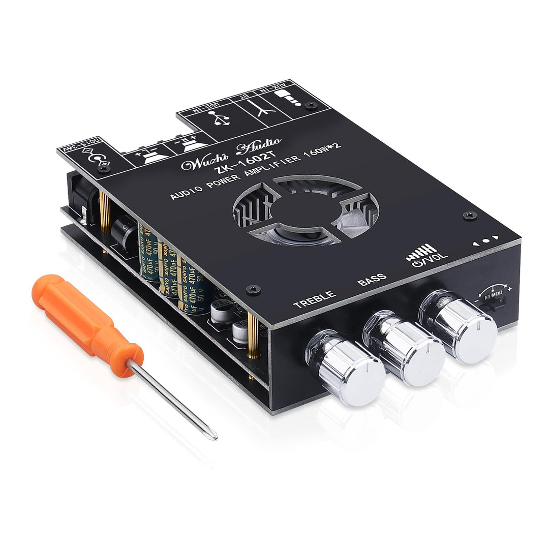 HiFi Verstärker mit Bluetooth ZK-1602T Mini Stereo-Audioverstärker 2.0 Kanal 160W+160W Stereo Mini v