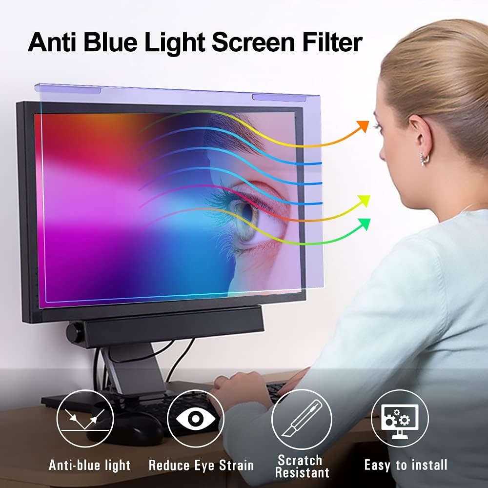 Anti-Blaulicht-Bildschirmfilter für 66 - 68.6 cm (26 - 27 Zoll), Universal-Breitbild-Desktop-PC, Ant