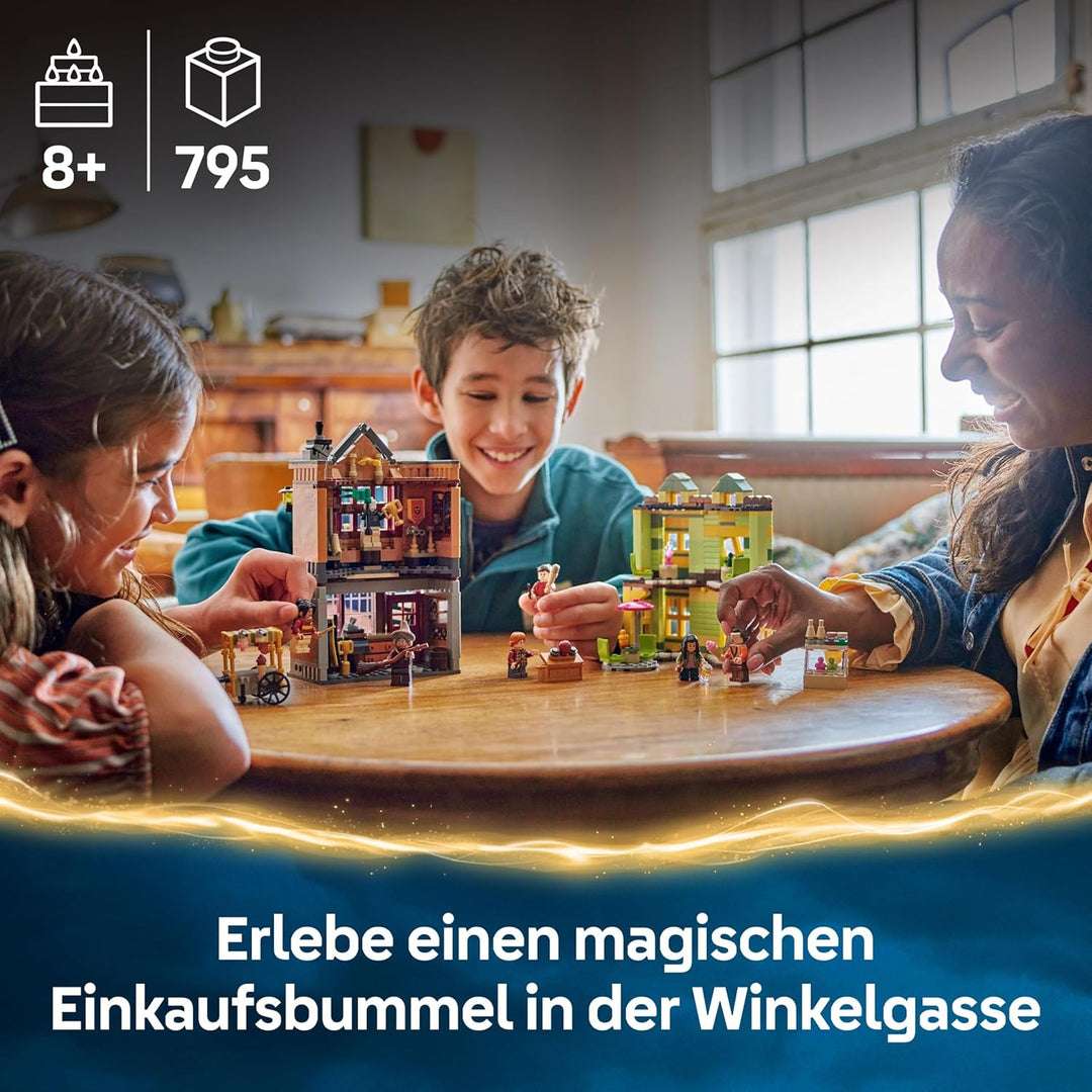 LEGO Harry Potter Qualität für Quidditch & Fortescues Eissalon - Set mit 2 Winkelgasse Läden, 6 Mini