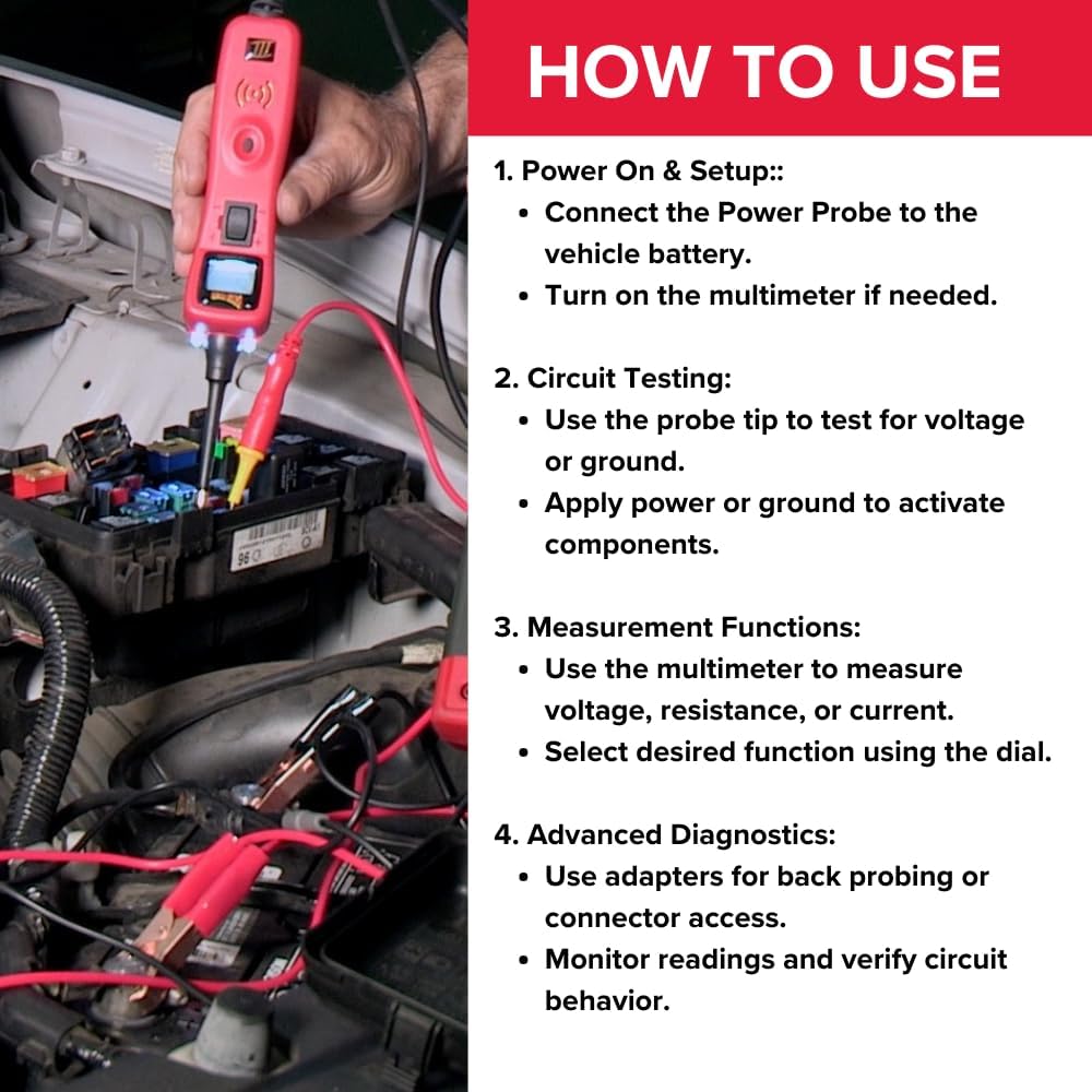 Power Probe PPROKIT01 Kit Elektrischer Schaltkreisprüfer für die Fahrzeugtechnik, enthält Power Prob