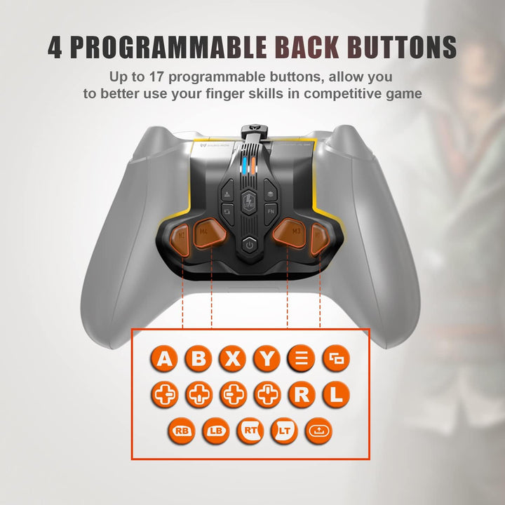 Paddles für Xbox Series S/X Controller,Rücktasten Ansatzstück mit 4 Paddeln kompatibel mit Xbox Seri