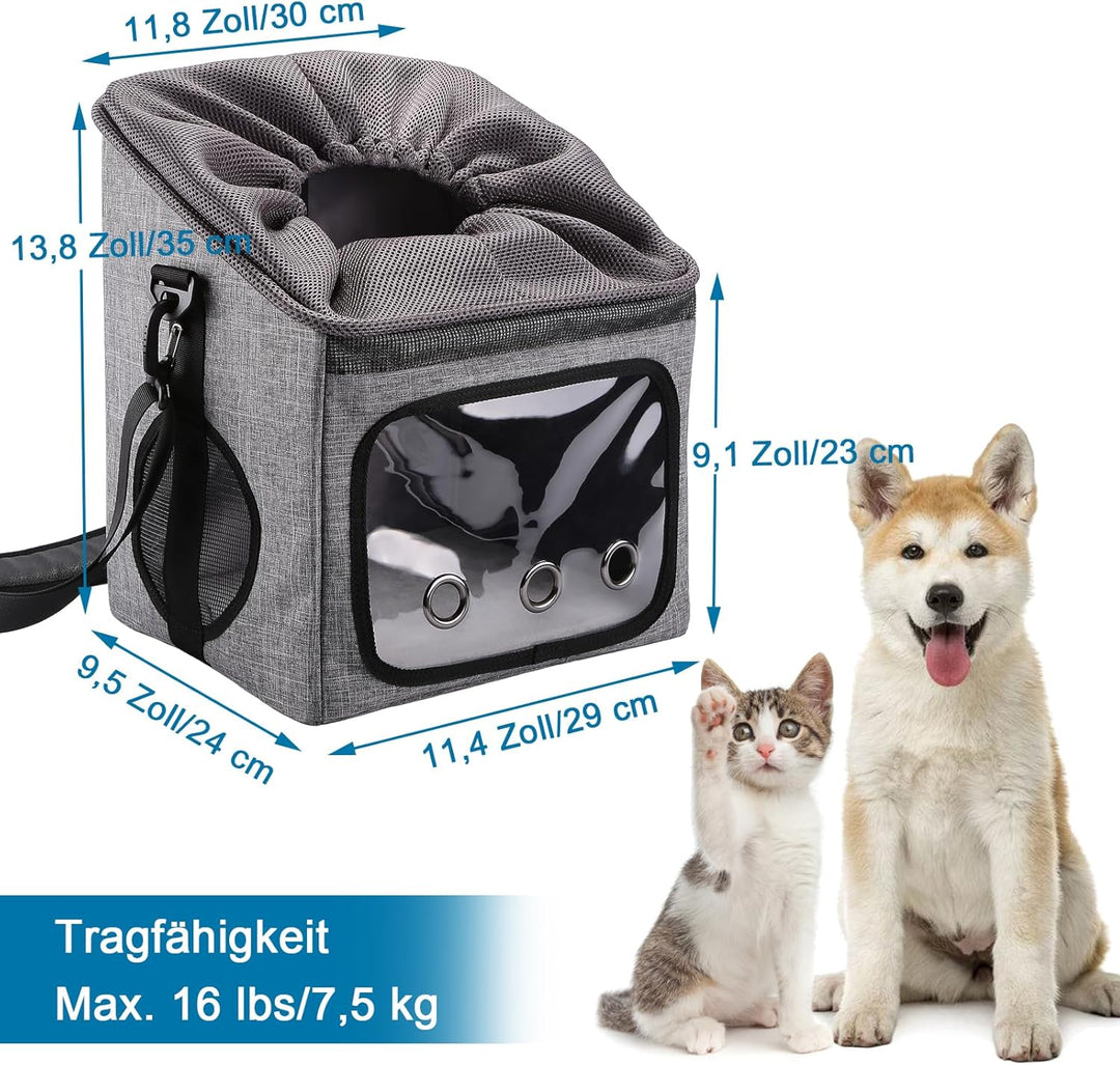 Ownpets Hund Fahrrad Korb Tasche Haustier Tragetasche, Hund Autositz mit Sicherheitsseil, Verstellba