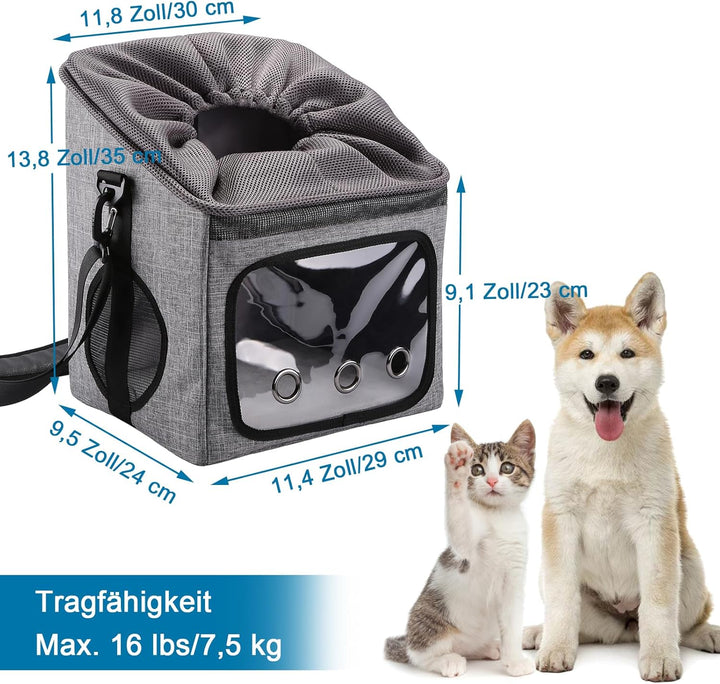 Ownpets Hund Fahrrad Korb Tasche Haustier Tragetasche, Hund Autositz mit Sicherheitsseil, Verstellba