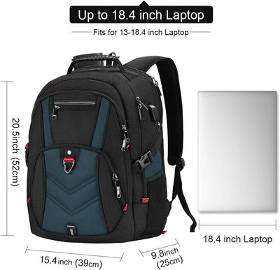 NEWHEY Laptop Rucksack Herren 17 Zoll Schulrucksack Jungen Teenager 17,3 USB Arbeit Business Wasserd