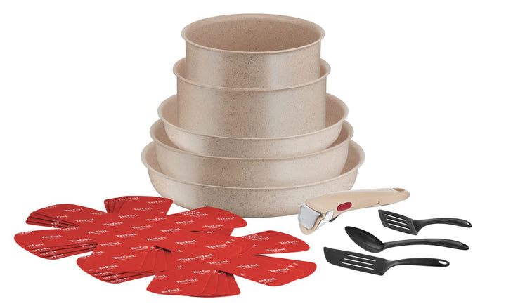 Tefal Ingenio Delight L7839002 Kochgeschirr, 17 p, Induktion, Antihaftbeschichtung, Temperaturanzeig