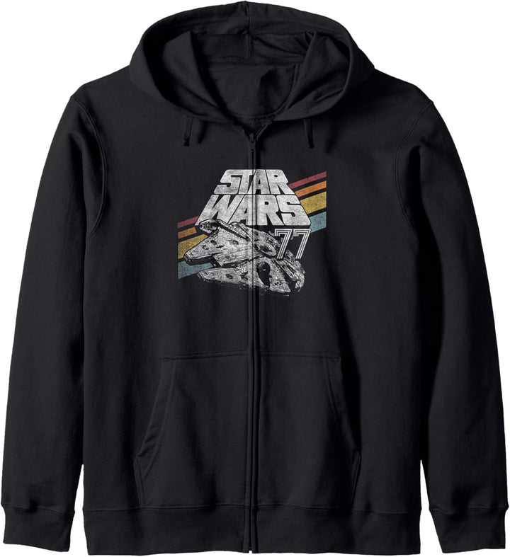 Star Wars Millennium Falcon Retro Rainbow Stripe Kapuzenjacke