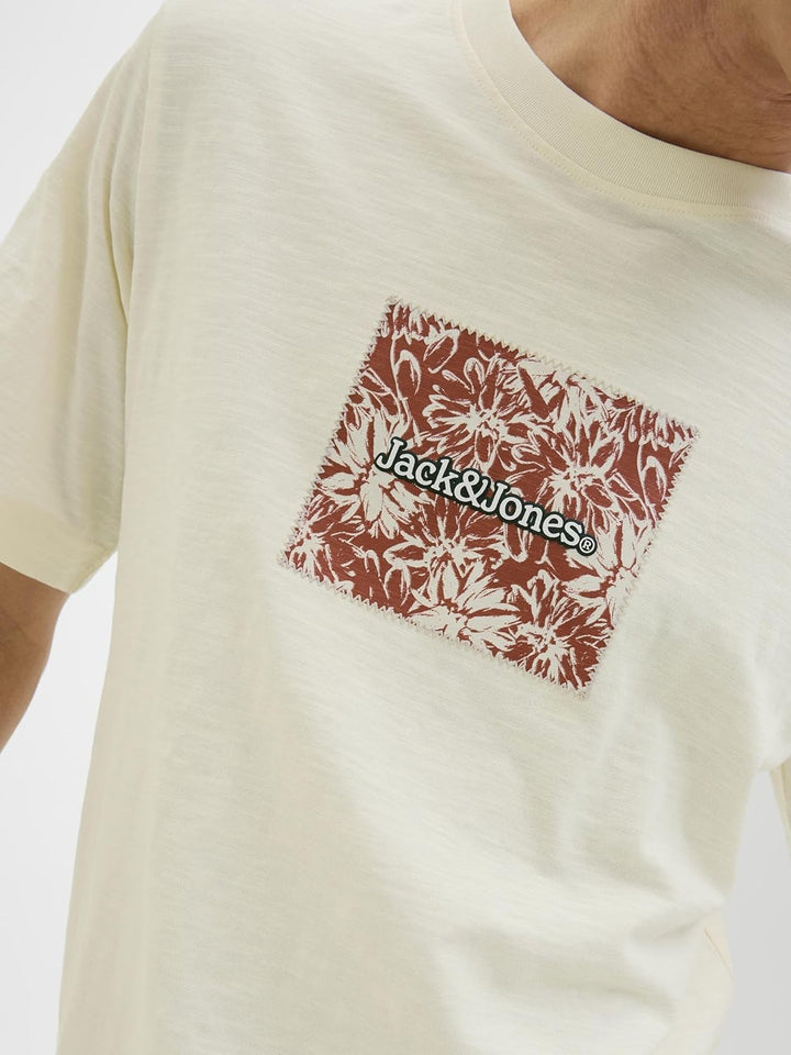 JACK & JONES Male T-Shirt 3er-Pack Logo T-Shirt XS Antique White, XS Antique White