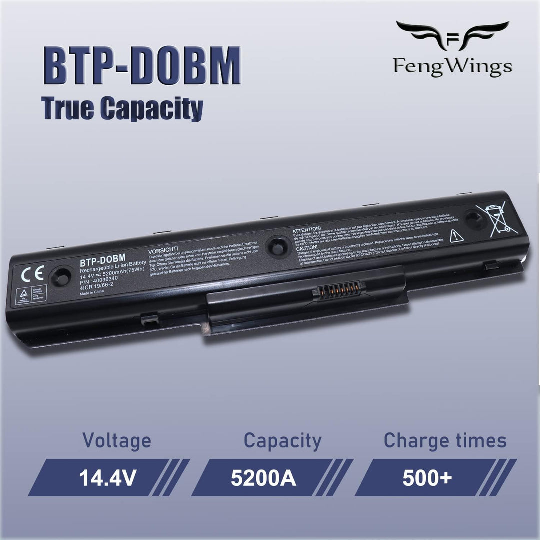 FengWings® 14,4V 5200mAh BTP-DOBM Akku BTP-DNBM BTP-D0BM Laptop Akku für Medion akku E7218 MD97872 M