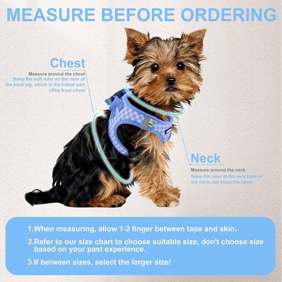 AIITLE Atmungsaktives Hundegeschirr aus Netzstoff, No-Pull-Westengeschirre mit reflektierenden Bände