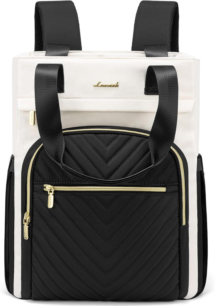 LOVEVOOK Laptop Rucksack Damen Elegant 17.3 Zoll 2 in 1 Handtasche Rucksack Wasserdicht Schulrucksac