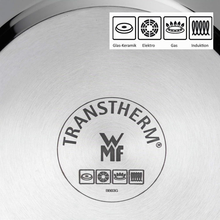 WMF Profi Resist Wokpfanne Induktion 28 cm, Wok Induktion, Mehrschichtmaterial beschichtet, Wabenstr
