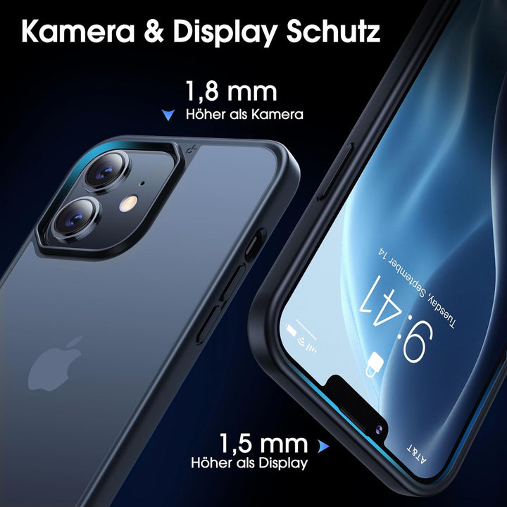 CASEKOO Matt Power für iPhone 12/12 Pro Hülle [TOP Militärschutz] Stossfeste Kratzfeste Schutzhülle