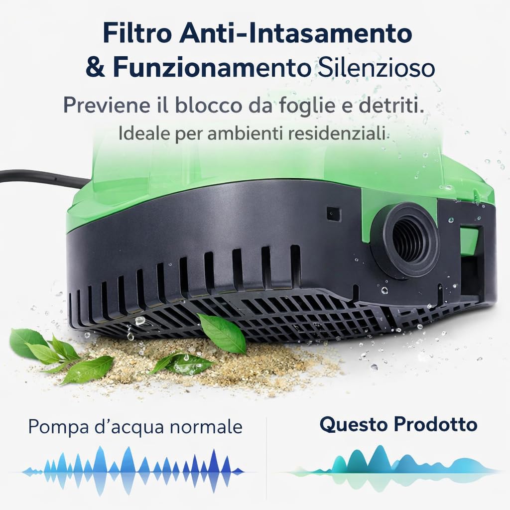 Automatische Entwässerungspumpe für Poolabdeckungen, 1200 GPH, Yacht-Wasserentwässerungspumpe für Sc