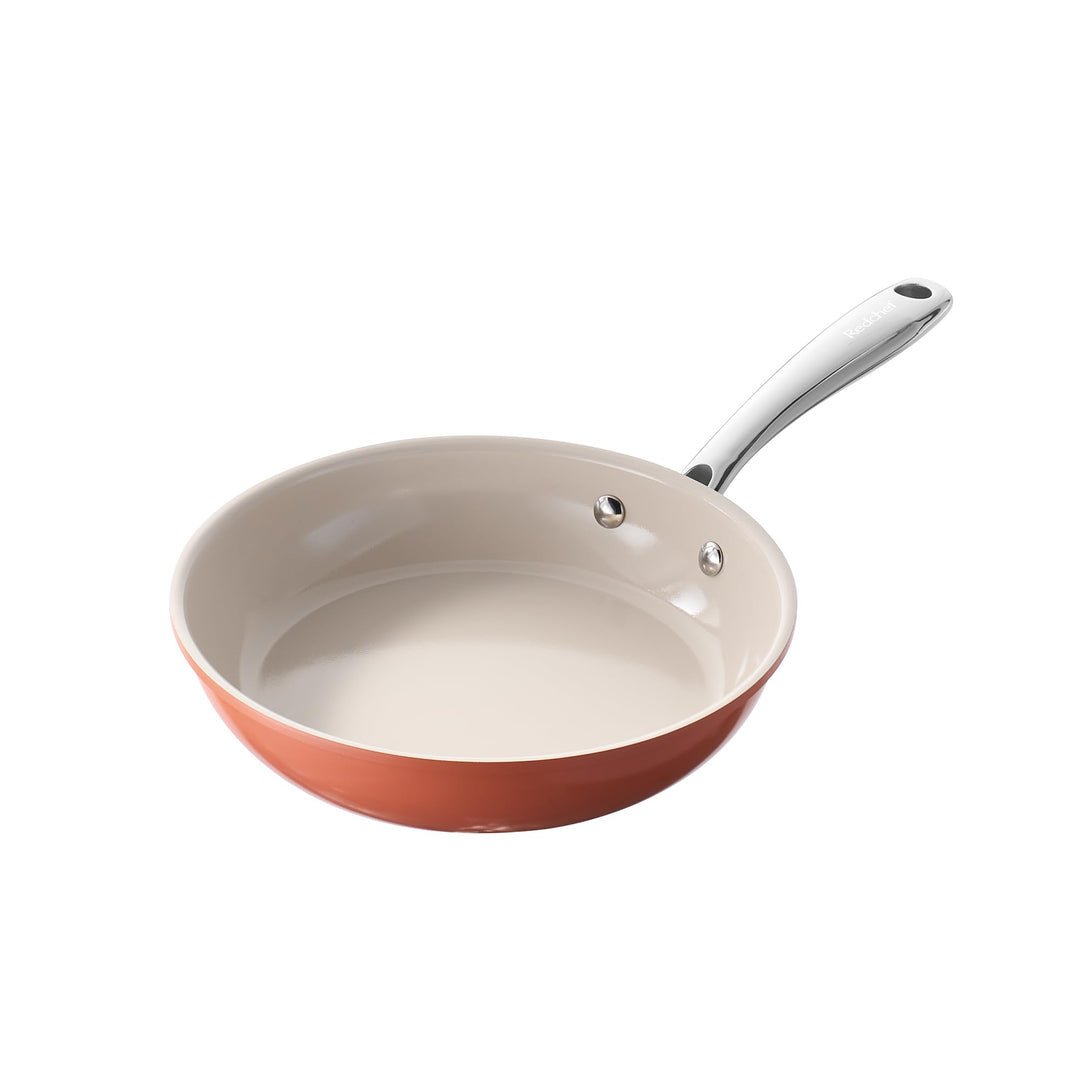 Redchef Antihaft Bratpfanne 20cm, Pfanne Keramikbeschichtung mit Edelstahlgriff, PTFE-frei PFOA-frei