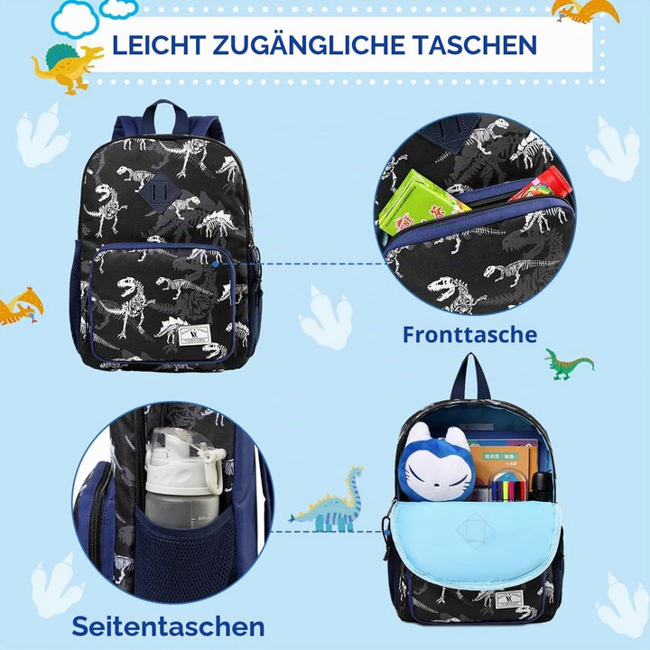 VX VONXURY Schulrucksack, Convertible Vorschule Kleinkind Jungen Bookbag Passt A4 Ordner (Blue Shark