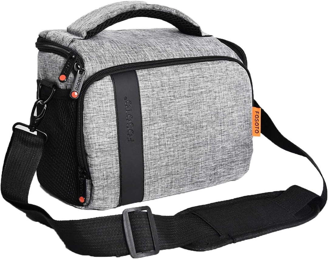 FOSOTO Kameratasche Schultertasche für SLR-Kamera und Zubehör Kompatibel mit Nikon D3500 D5600 D610