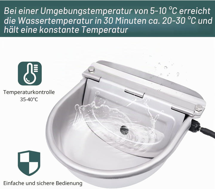 Pferdetränke Beheizbar Tränkebecken Pferd Beheizter Frostsicher Pferdetränke,mit Verstellbaren Schwi