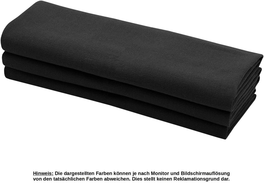 Daloual 12x Geschirrtuch/Küchentuch/Putztuch/Poliertuch aus 100% Baumwolle schwarz
