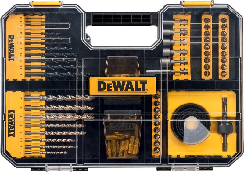 DeWalt Universalset/ MaxiSet (100-tlg., mit HSS-Metallbohrern, Betonbohrern, Lochsägen, Bits 25 mm,