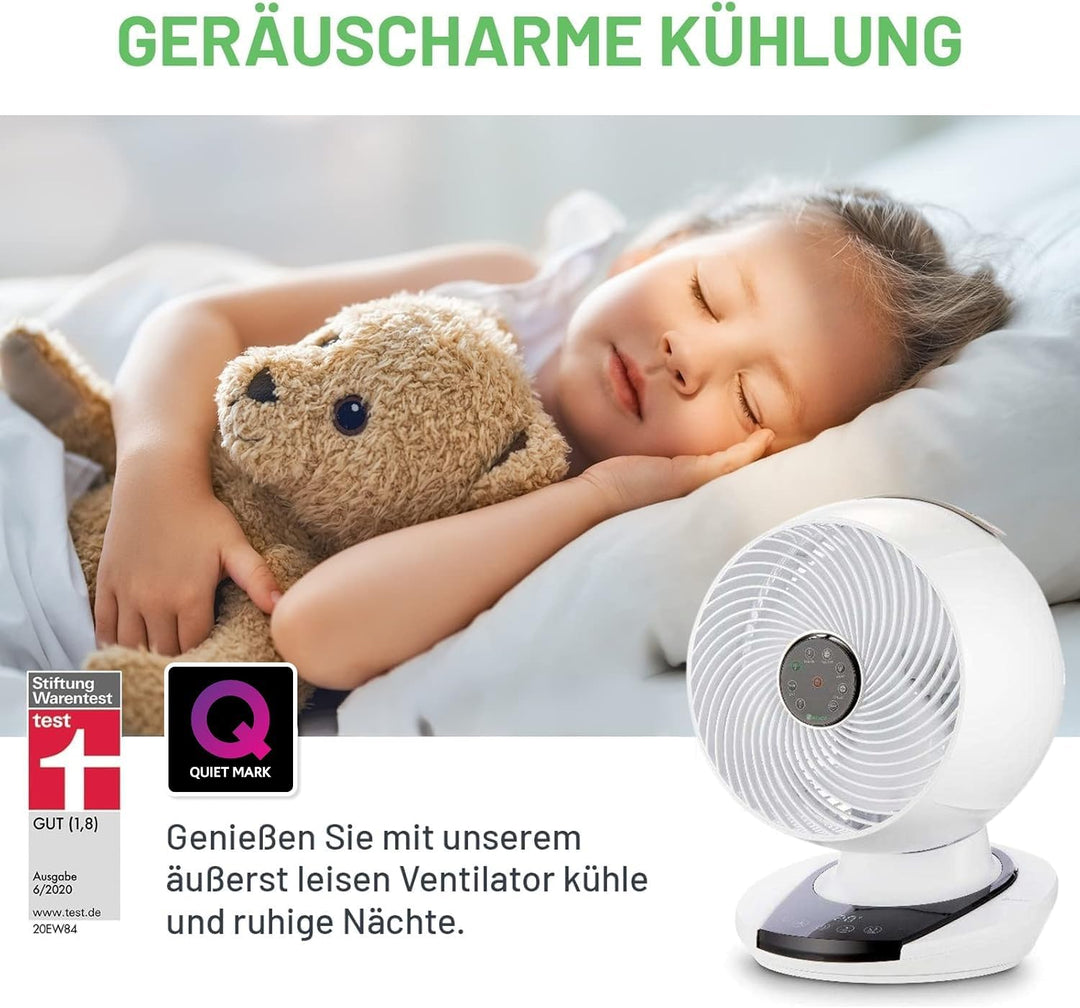 Meaco, Meacofan 1056 Leiser Ventilator - DC Kühlender Ventilator für Schlafzimmer, Schreibtische und