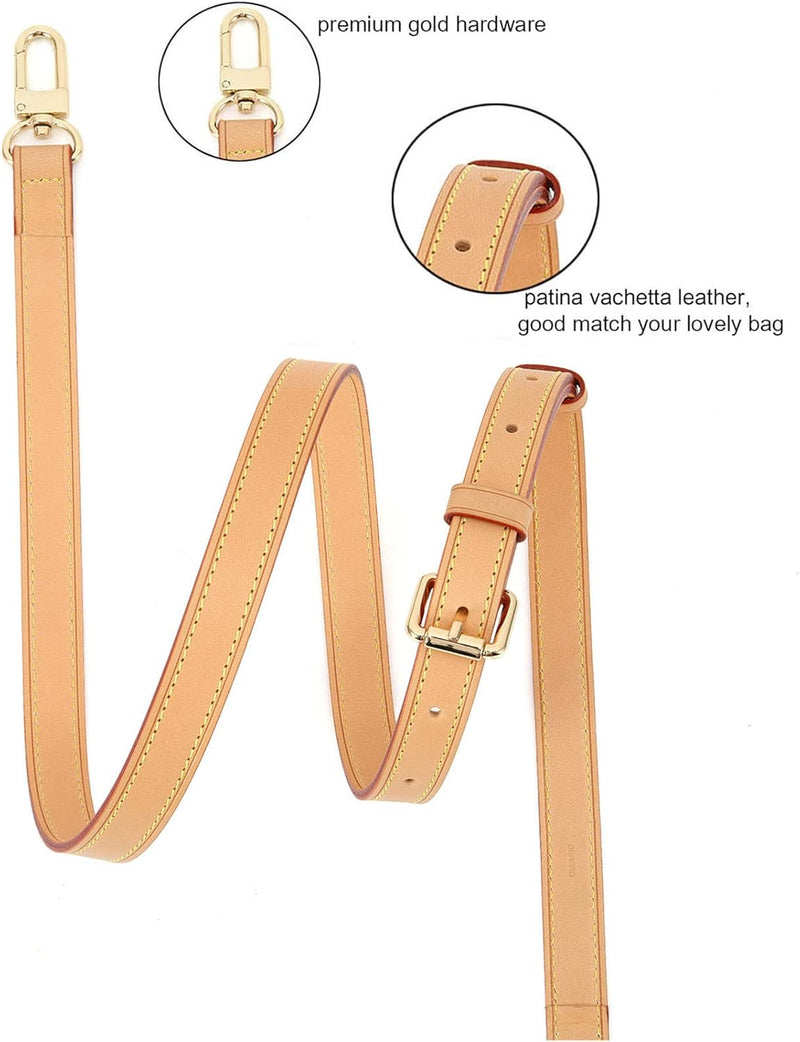 Senral Vachetta Schulterriemen Speedy Ersatzgurt 41-50" Schulterriemen für Taschen Alma Neverfull Né