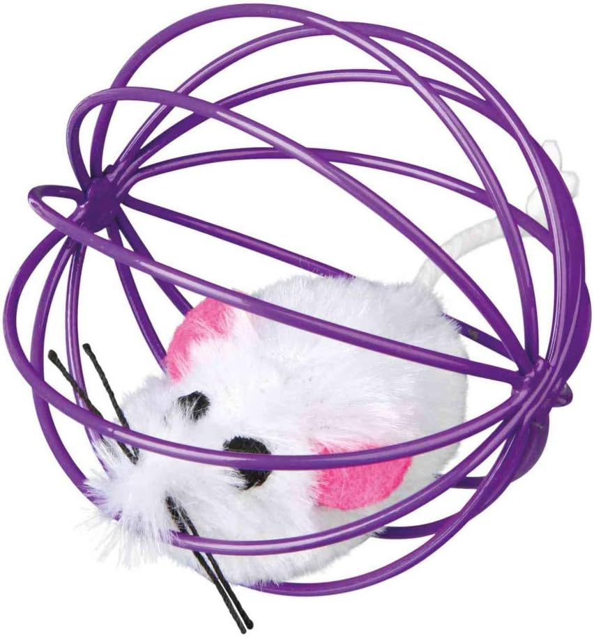 Trixie 24 Plüschmäuse im Drahtball