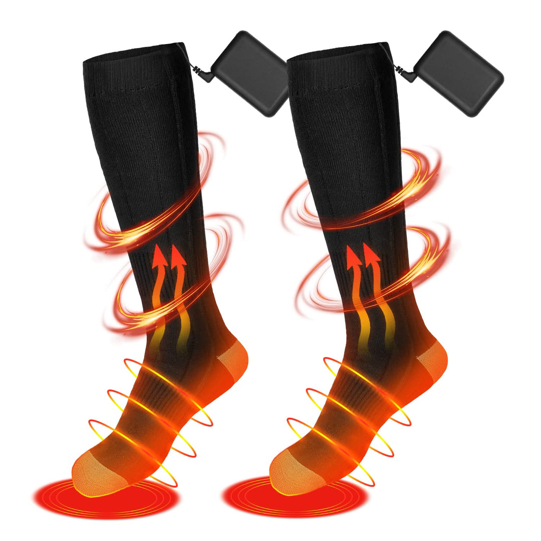 Beheizbare Socken, 5000mAh Beheizte Socken Herren Damen Wiederaufladbare Batterien Elektrische Warme
