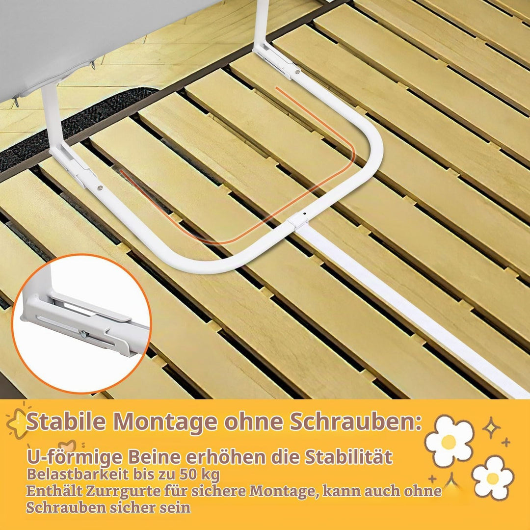 150CM Bettgitter Boxspringbett Klappbar,Bettschutzgitter Rausfallschutz für Kinder,Kinderbettgitter