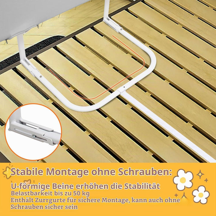 Ollewiellan 120CM Bettgitter Boxspringbett Klappbar,Bettschutzgitter Rausfallschutz für Kinder,Kinde