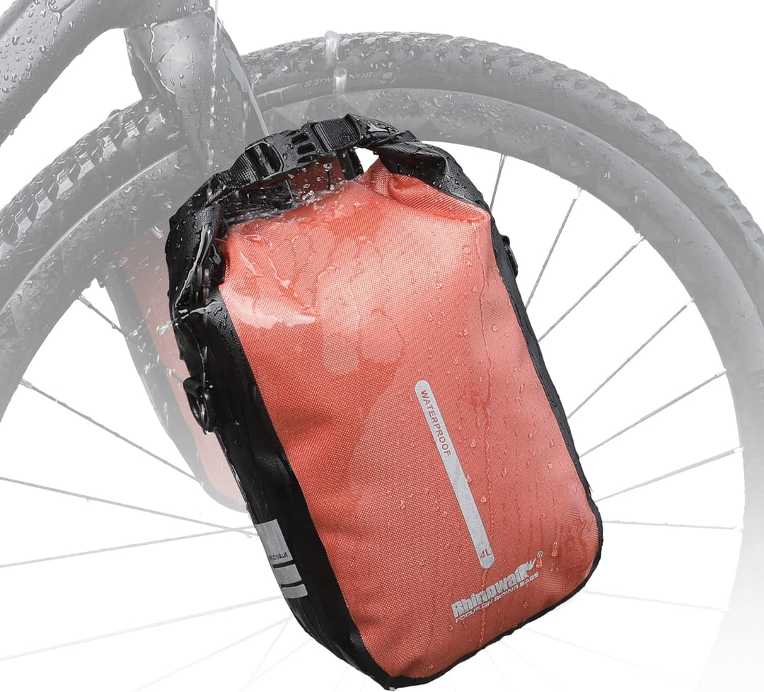 Rhinowalk Fahrrad Gepäckträgertasche Wasserdicht 4/6L Vorne Fahrradtasche für Gepäckträger mit Schul