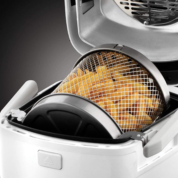 Russell Hobbs Heissluftfritteuse, rotierender Frittierkorb, Touch Control Display, Rotisseriespiess,