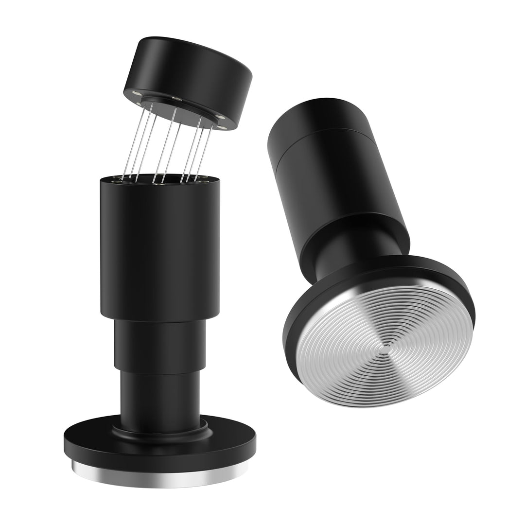 2-in-1 Espresso Tamper 51 mm mit WDT Tool – Kalibrierter 30-lb Tamper & 12-Nadel Espresso-Nadelverte