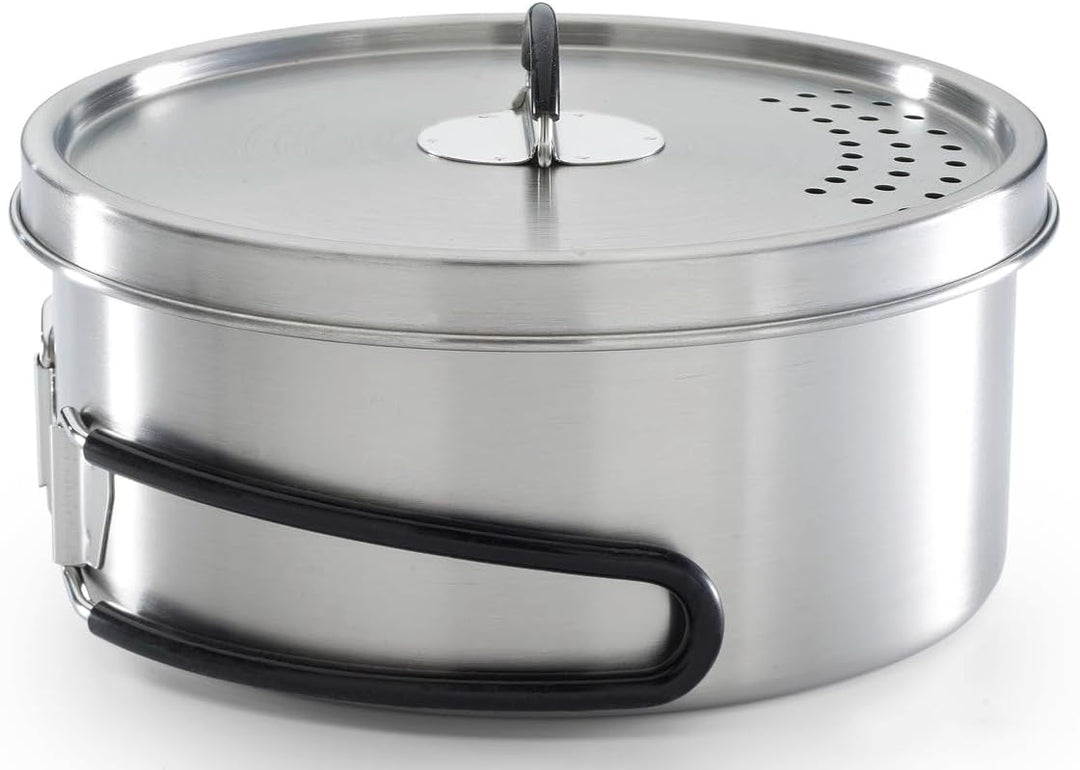 Campingaz Topf-Set Trekking Kit, 3-teilig (Edelstahl, 1 Topf + 1 Deckel + 1 Pfanne)